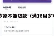 满16周岁能不能贷款（满16周岁可以贷款嘛）
