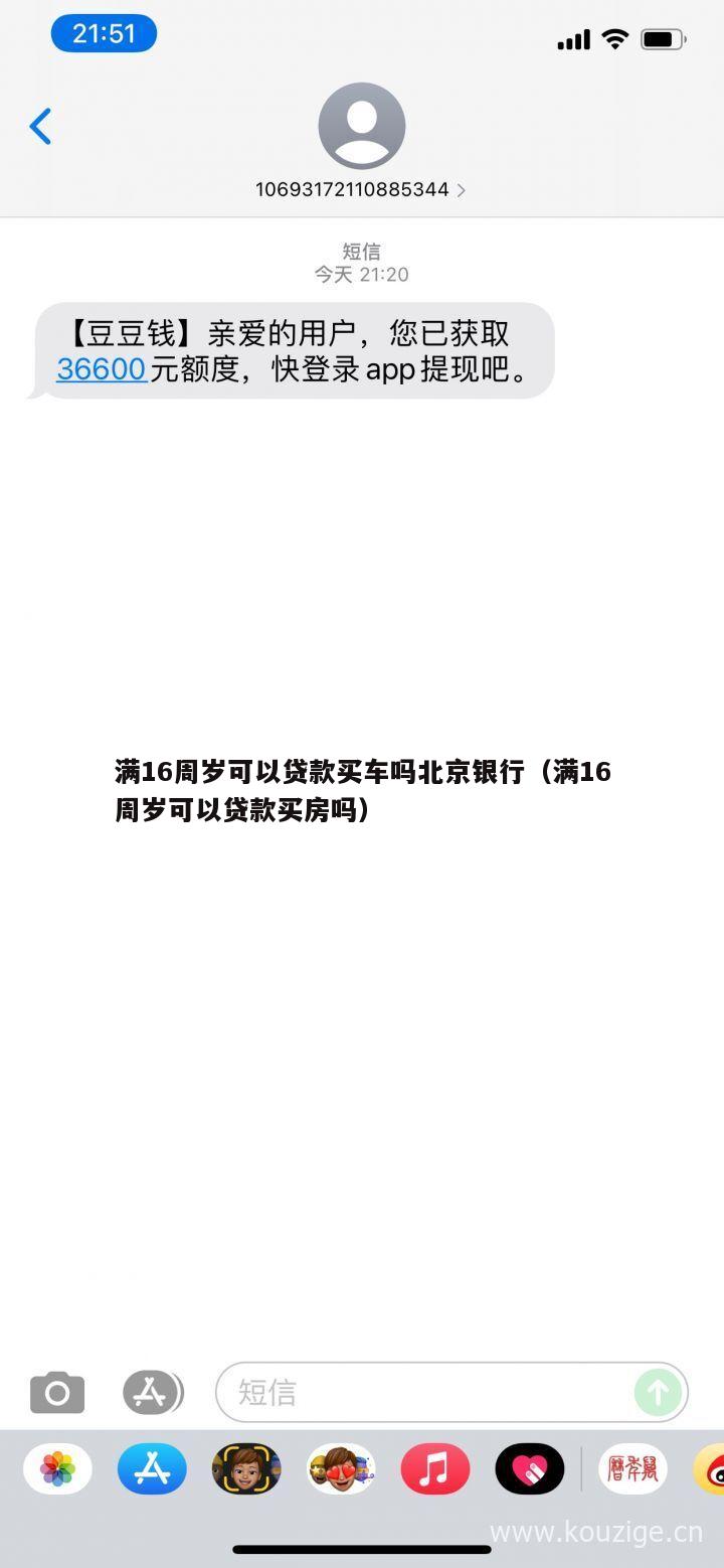 满16周岁可以贷款买车吗北京银行(满16周岁可以贷款买房吗)