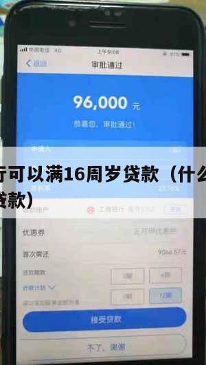 那些银行可以满16周岁贷款(什么银行16岁可以贷款)