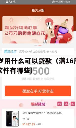满16周岁用什么可以贷款(满16周岁可以贷款的软件有哪些)
