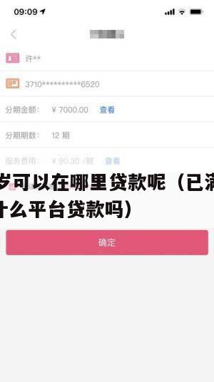 满16周岁可以在哪里贷款呢(已满16周岁可以在什么平台贷款吗)