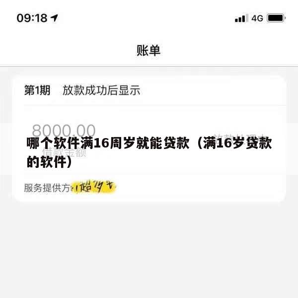 哪个软件满16周岁就能贷款(满16岁贷款的软件)